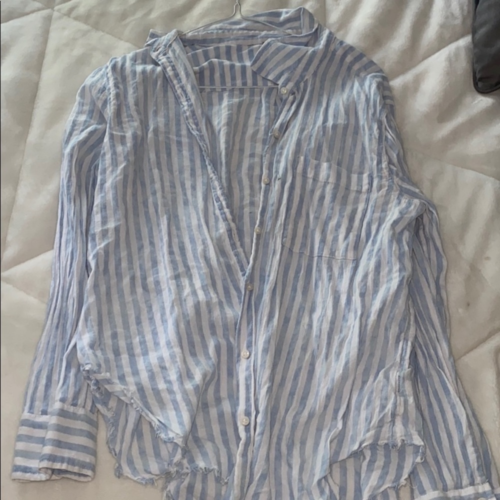 Button-up pin-striped shirt